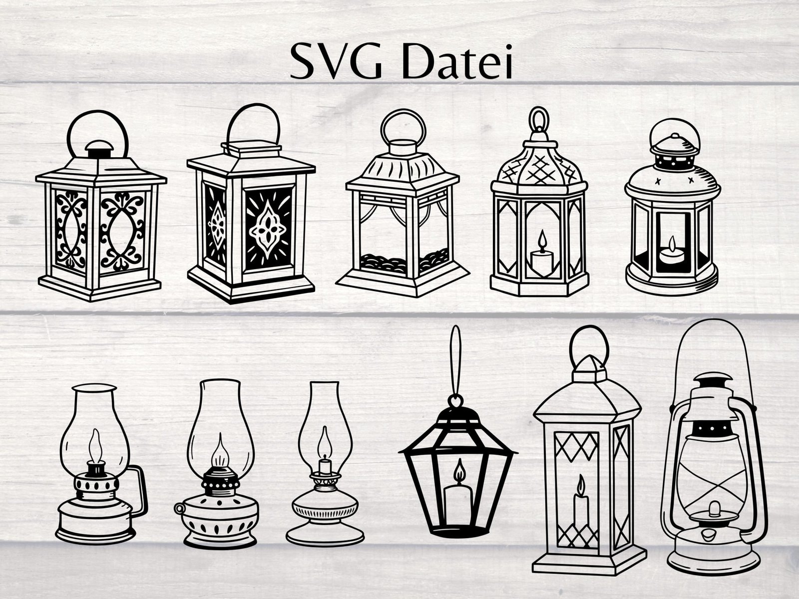 Lass deine Kreativität leuchten! 12 Kerzen lanternen zeichnungen黑白 Linienkunst.