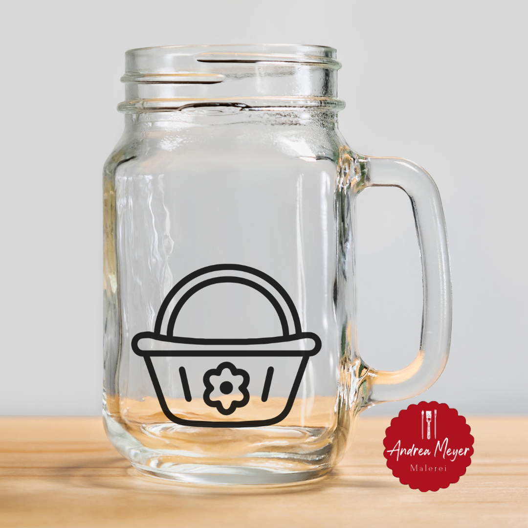 Mason Jar mit Henkel