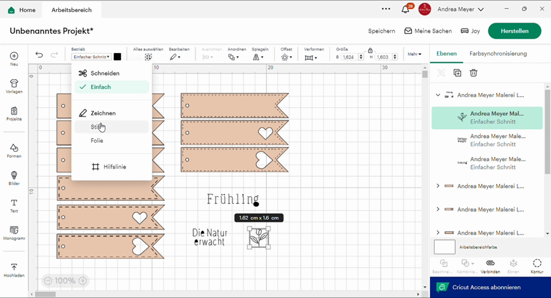 DIY-Frühlingsanhänger plotten – mit kostenloser Plotterdatei! 3 Anhänger zum Plotten - Erstelle Lable für keine Blumentöpfe mit deinem Plotter. Schreibe mit Single Line SVG Dateien und plotte die Lable anschließend aus. ;it Cricut oder Silhouette Plottern.