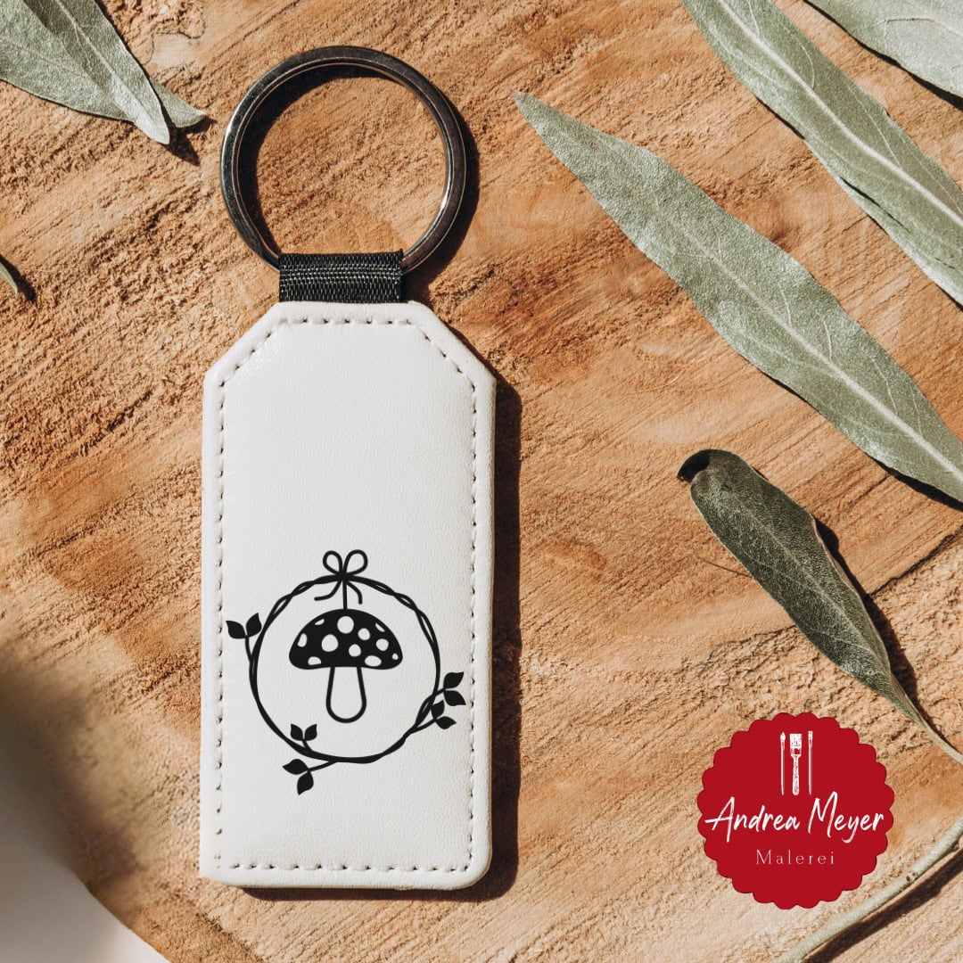 🌿 Dein Plotter ruft nach Frühling! 🌸✨ 7 Schlüsselanhänger mit Pilz - SVG Plotterdatei für Cricut und Silhouette mit Kränzen - ideal für den Frühling im Landhausstil.