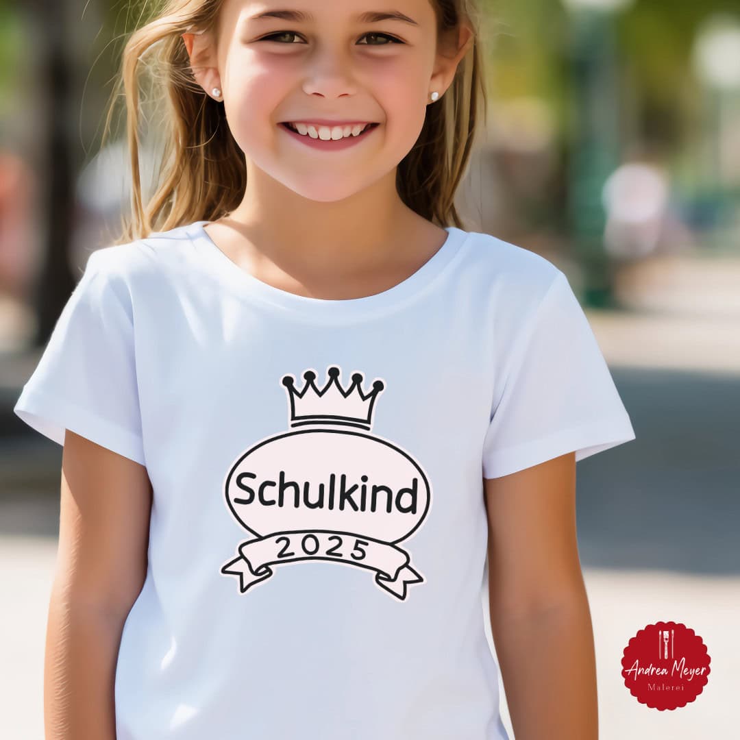 10 personalisierte Geschenke zur Einschulung – zum Plotten! 2 T Shirt mit der Aufschrift Schulkind - Plotter Inspiration - personalisierte Geschenke zur Einschulung -mir deinem Plotter von Cricut oder Silhouette geplottet.