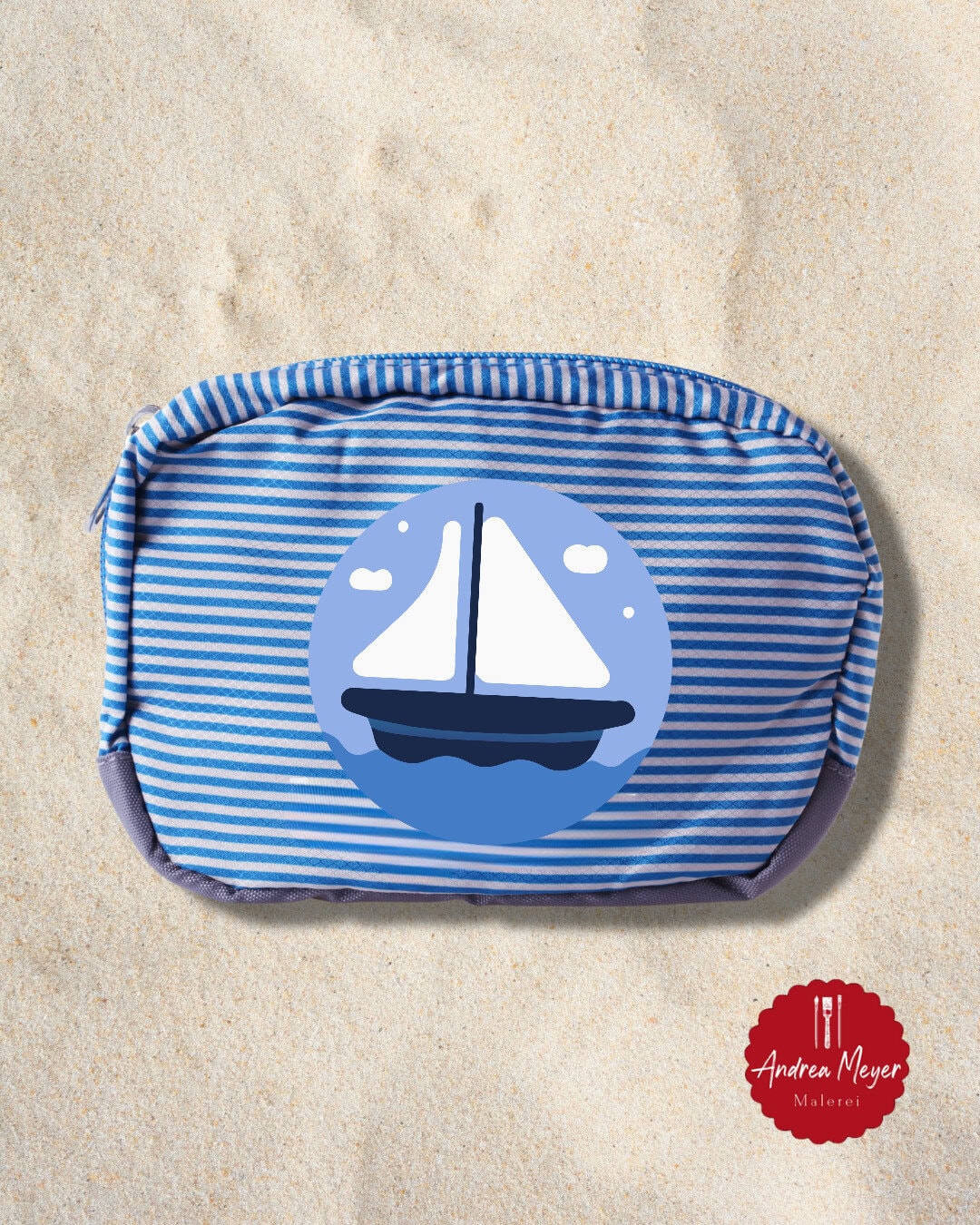 12 kreative Plotter-Ideen - Reiseaccessoires für Kinder 5 Kulturbeutel oder Beutel für Waschzeug mit Segelboot - Reiseaccessoires für Kinder plotten- mikt deinem Plotter von Cricut oder Silhouette - SVG Dateien