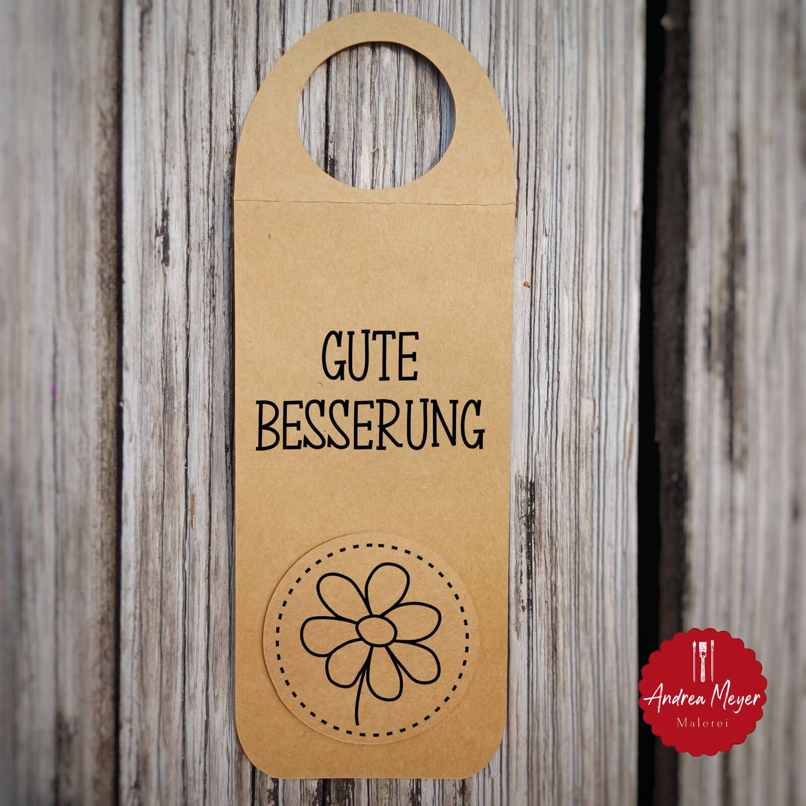 Flaschenanhänger mit dem Plotter selber machen – einfach & individuell! 19 DIY Flaschenanhänger 'Gute Besserung' mit gezeichneter Blume - SVG Single Line Plotterdatei zum gravieren, schreiben und folieren mit dem Plotter von Cricut oder Silhouette