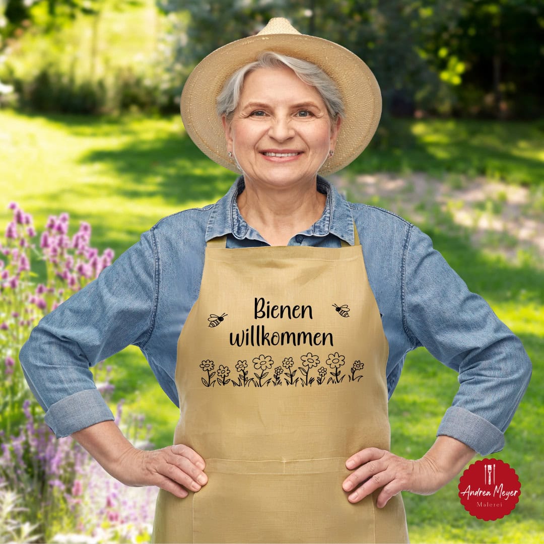 DIY Gartenschild – „Bienen willkommen“ 16 Gartenschere mit der Aufschrift Bienen willkommen