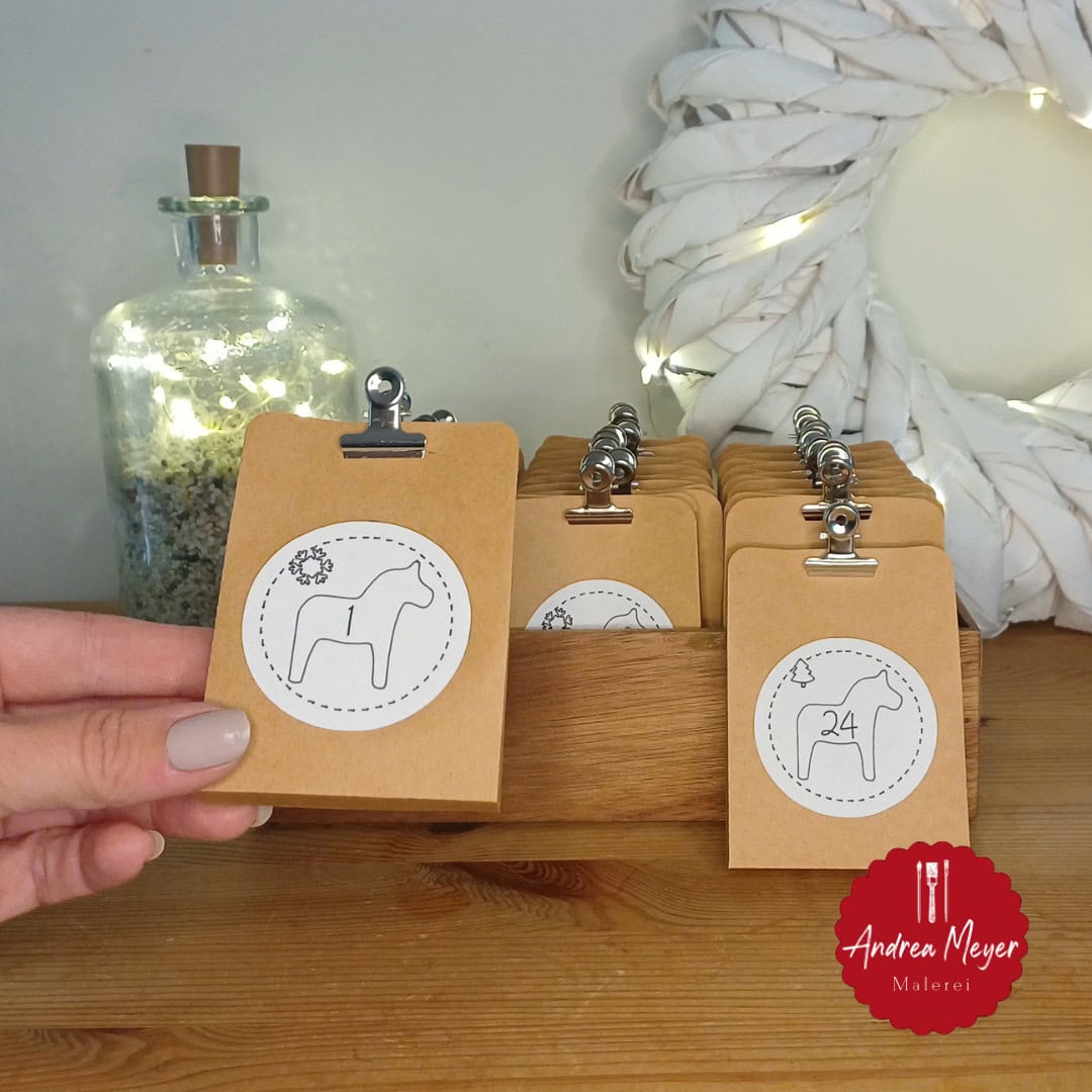 DIY Adventskalender mit Cricut – Meine Schritt-für-Schritt-Anleitung 16 Plotterdatei Adventskalender mit Dala Pferd