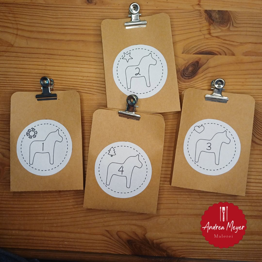 DIY Adventskalender mit Cricut – Meine Schritt-für-Schritt-Anleitung 9 Plotterdatei Adventskalender mit Dala Pferd