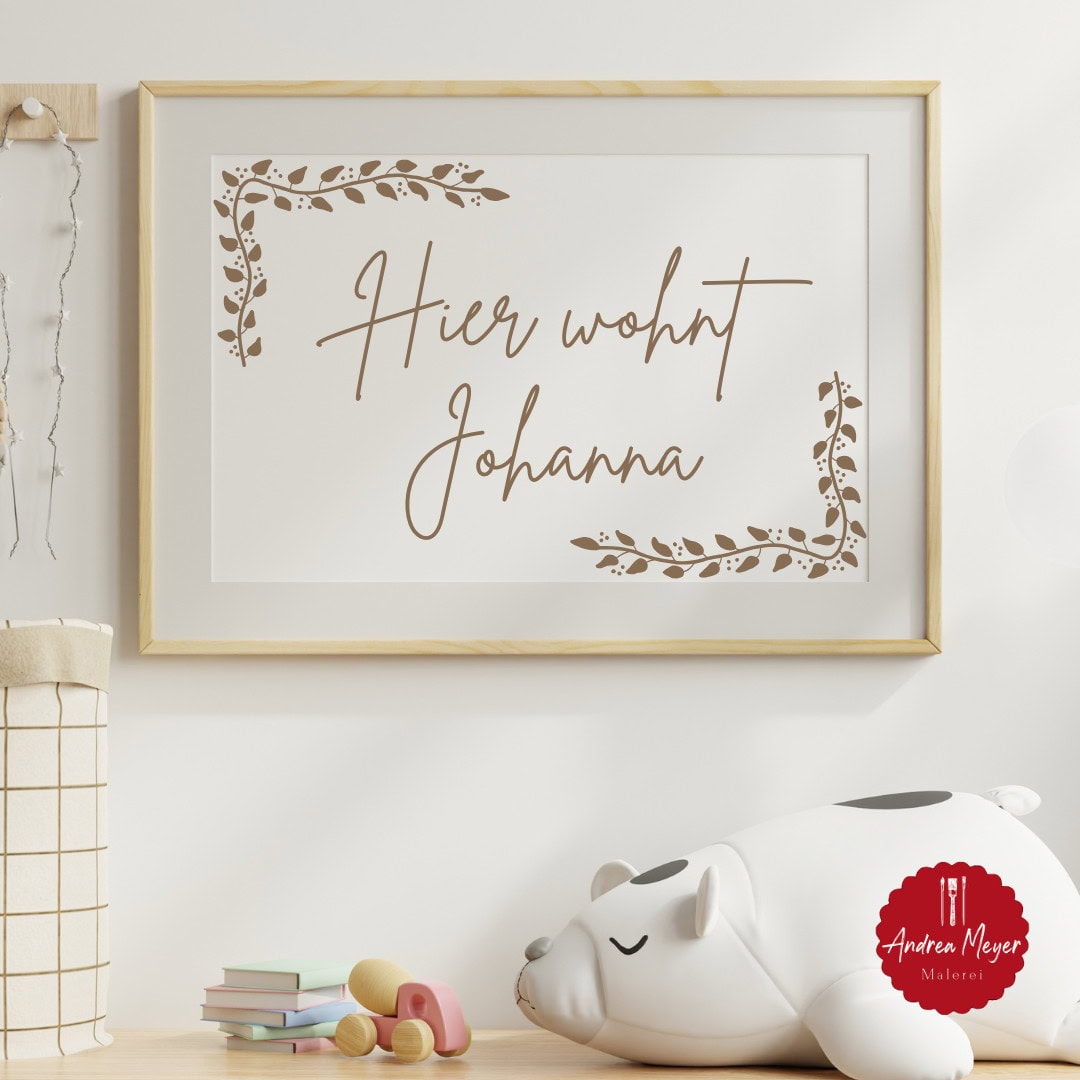 Drei Ranken-Plotterdateien – unendliche Möglichkeiten für deine DIY-Projekte 9 Kinderzimmer Poster mit Ranke – personalisierbare Plotterdatei SVG