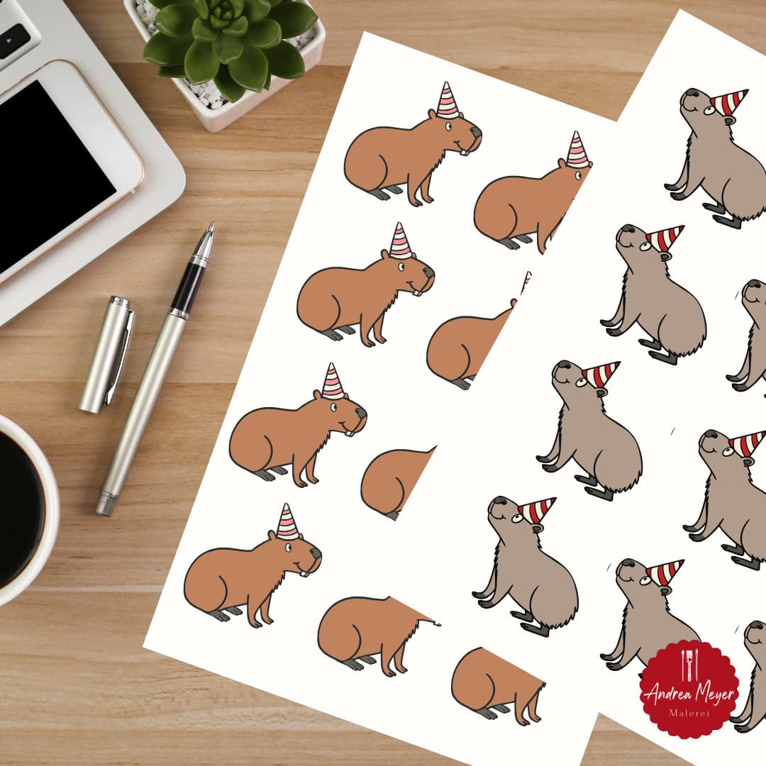 Partybaras – die vielseitigste Plotterdatei für alle, die gute Laune lieben! 13 Erstelle deine eigenen Stickerbögen mit den Partybaras! Perfekt für Geburtstage, Bullet Journal oder Geschenke. Sofort-Download als SVG & PNG.