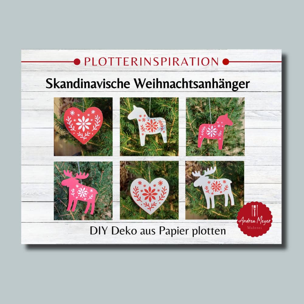 Skandinavische Weihnachtsanhänger in Rot