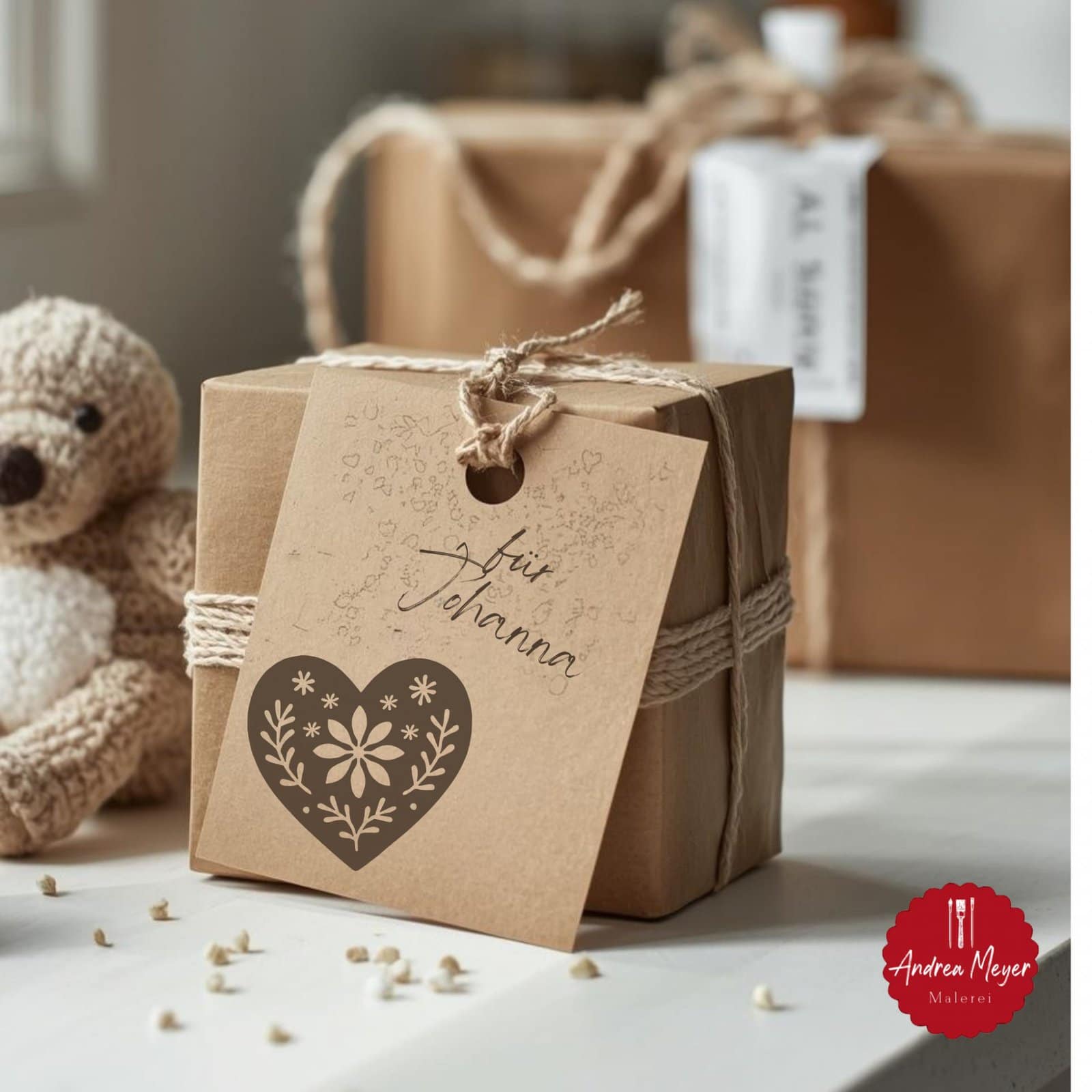 Skandinavische Plotterdateien Dala Pferd, Elch & Herz – nordische Dekoideen zum Selbermachen 24 Geschenkanhänger mit Herz – skandinavische Plotterdatei für liebevolle Verpackung