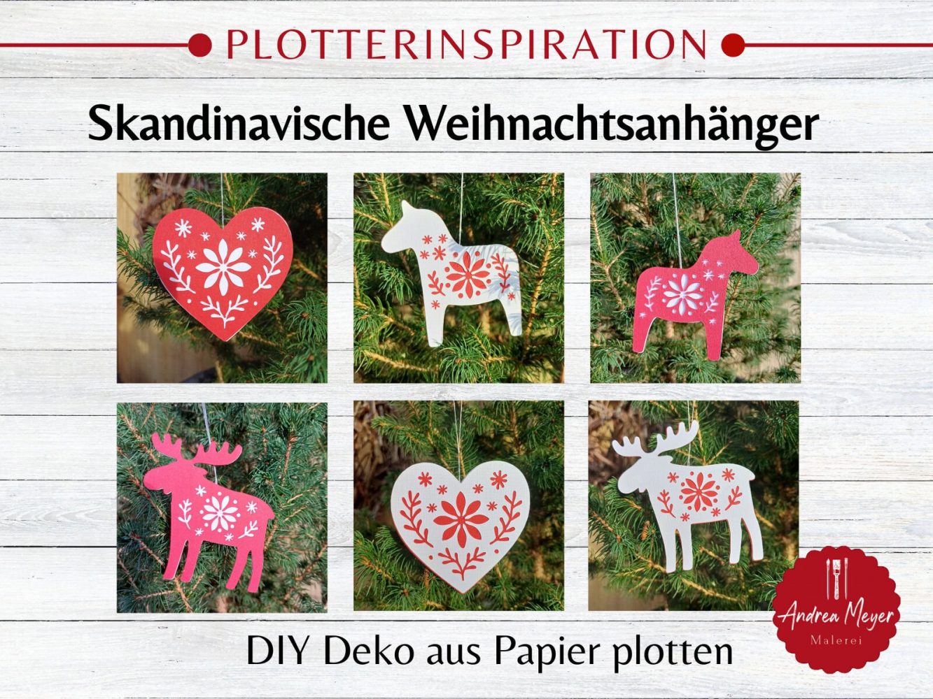 Skandinavische Weihnachtsanhänger plotten