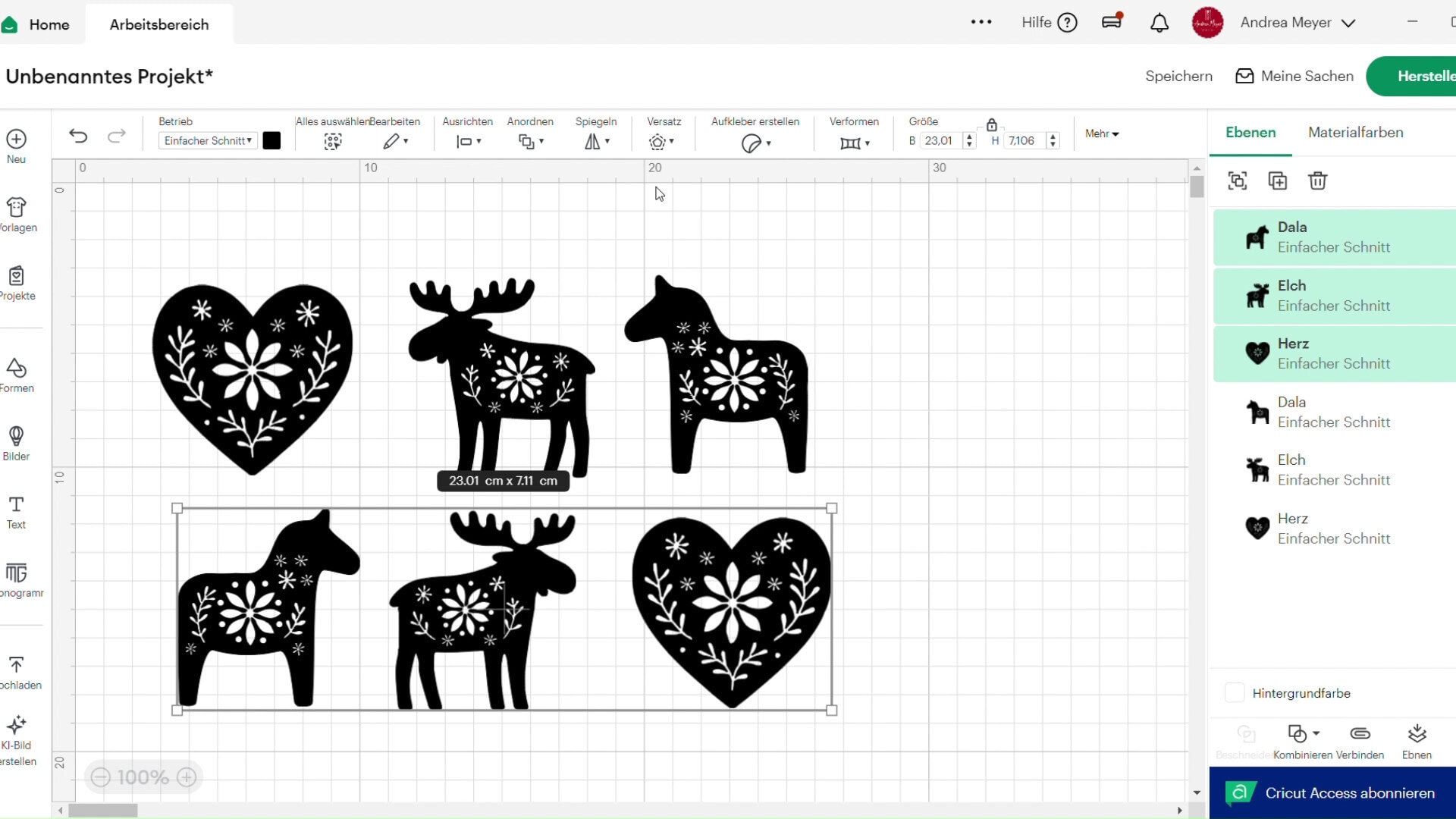 Skandinavische Weihnachtsanhänger plotten 8 Skandinavische Weihnachtsanhänger plotten: Lerne Schritt für Schritt, wie du die dreilagigen Papieranhänger im Cricut Design Space erstellst. Mit Tipps & Downloadlink.