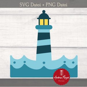 SVG + PNG Datei Leuchtturm Plotterdatei – Plotter File