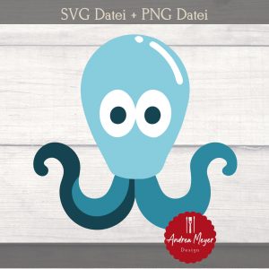 SVG + PNG Datei Tintenfisch Plotterdatei – Plotter File
