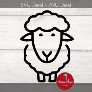 SVG + PNG Datei Schäfchen Plotterdatei – Plotter File