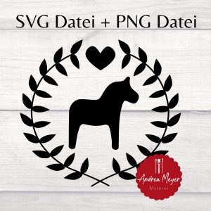 Dalapferd Plotterdatei SVG PNG, Skandinavisches Pferd Design, Folk Art Dala Horse, Cricut Silhouette Datei, Kinderzimmer Deko