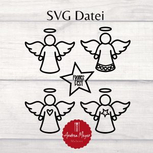 SVG + PNG Engel Weihnachtsengel Schutzengel Plotterdatei – Plotter File
