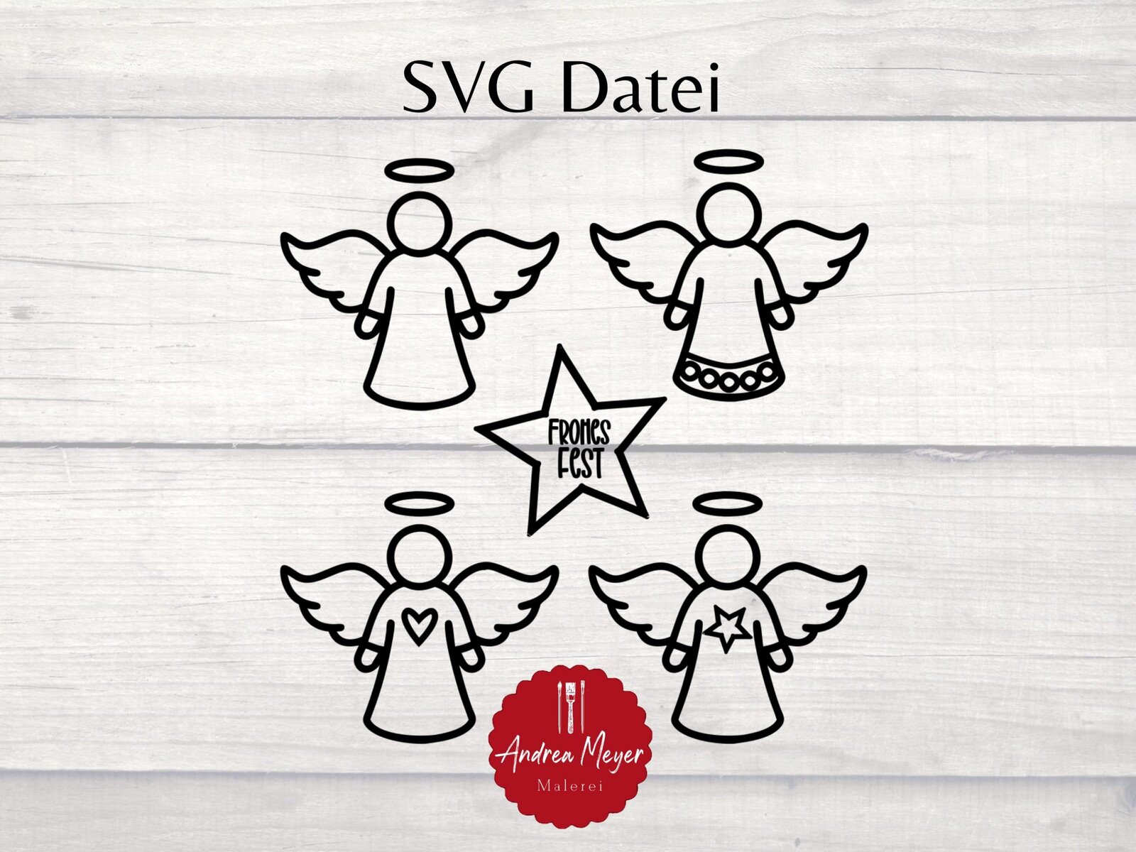 SVG + PNG Engel Weihnachtsengel Schutzengel Plotterdatei - Plotter File 3 Engelsengel Illustration, Handzeichnung, DIY Weihnachten, basteln, Dekoration, Kreativität.