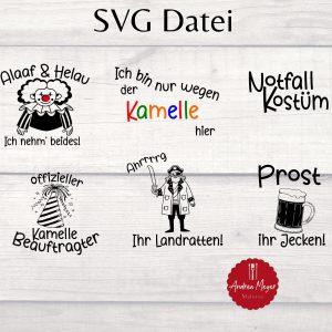 Karneval Fasching Fastnacht Clown Party Kamelle Pirat Plotterdatei – Plotter File