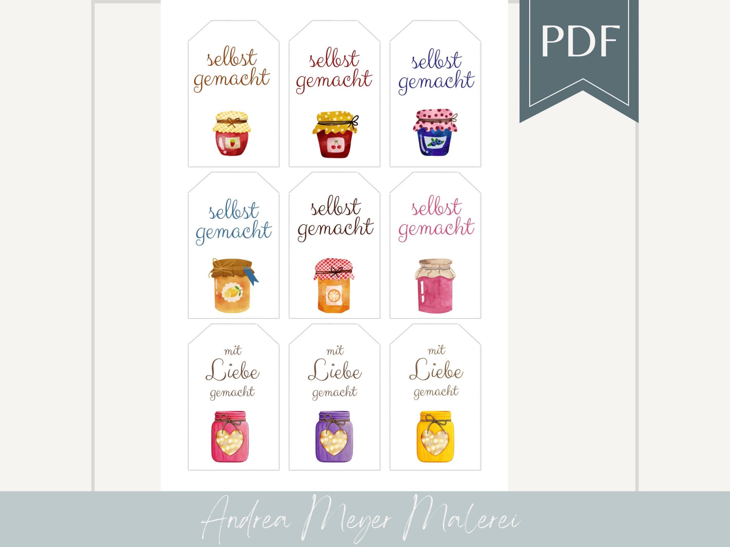 PDF Selbst gemacht Anhänger - digitale Datei zum sofort Download - Etiketten Geschenkanhänger Papieranhänger Marmelade Konfitüre handmade 3 PDF Selbst gemacht Anhänger - digitale Datei zum sofort Download - Etiketten Geschenkanhänger Papieranhänger Marmelade Konfitüre handmade