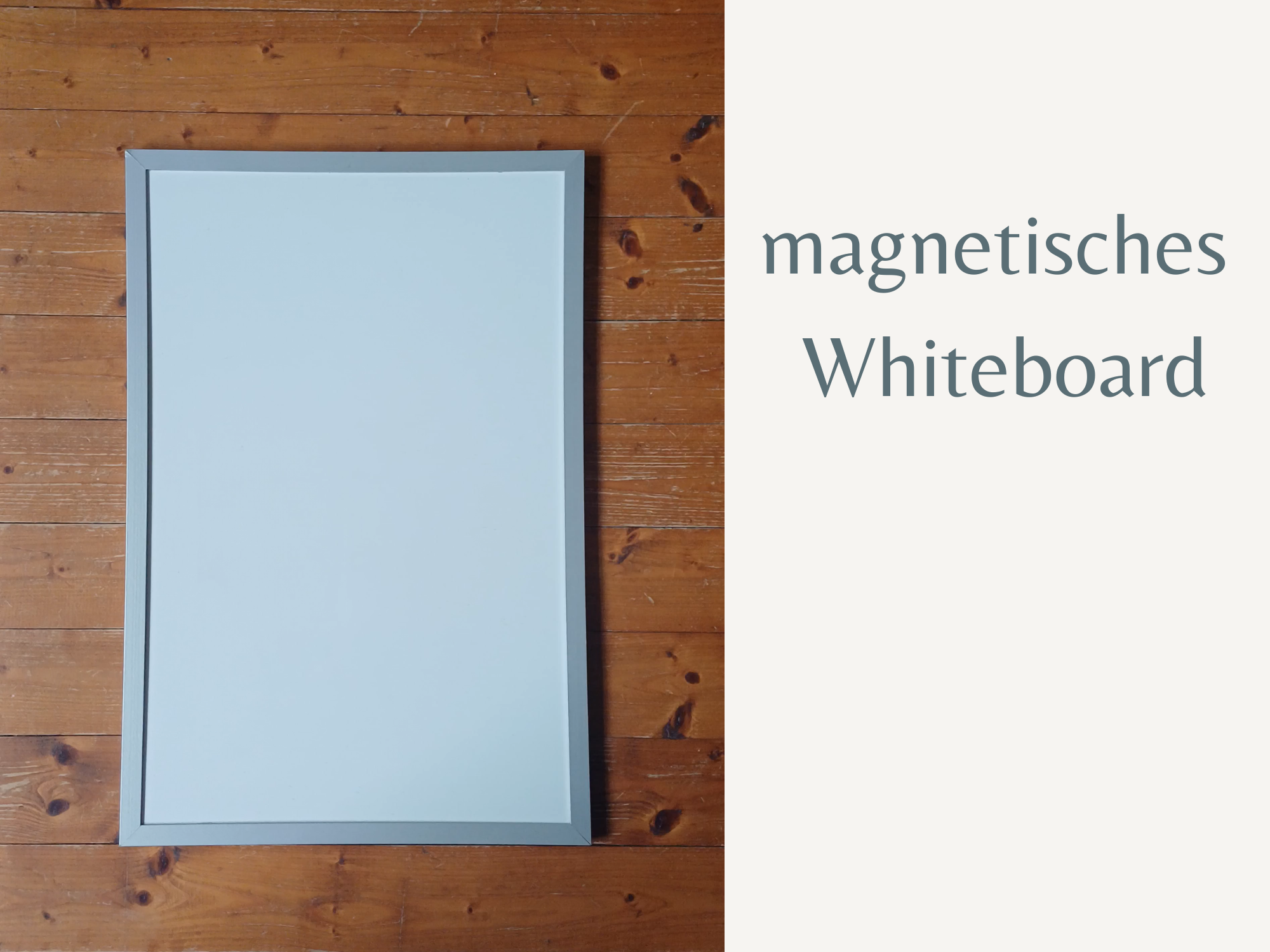 Magnetisches Whiteboard als Grundlage für einen selbst gemachten Wochenplan für die Küche